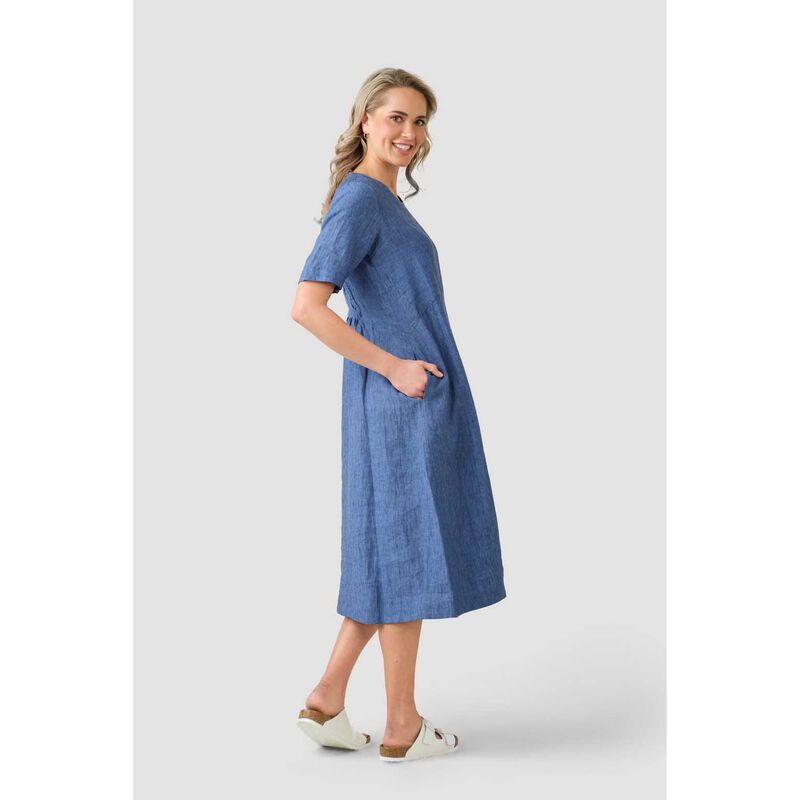 B Essentials Linen Midi Dress image number 3